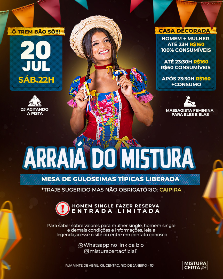 Mistura Certa Clube - Boate de swing para Homem + Mulher, Mulher e Homem  Sozinho RJ